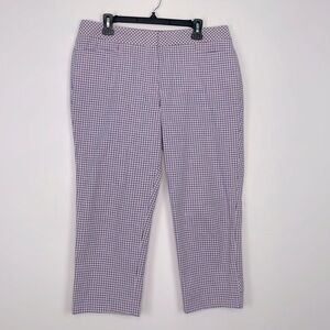 Talbots Pink and Blue Signature Plaid Capri Pants. Size 12.